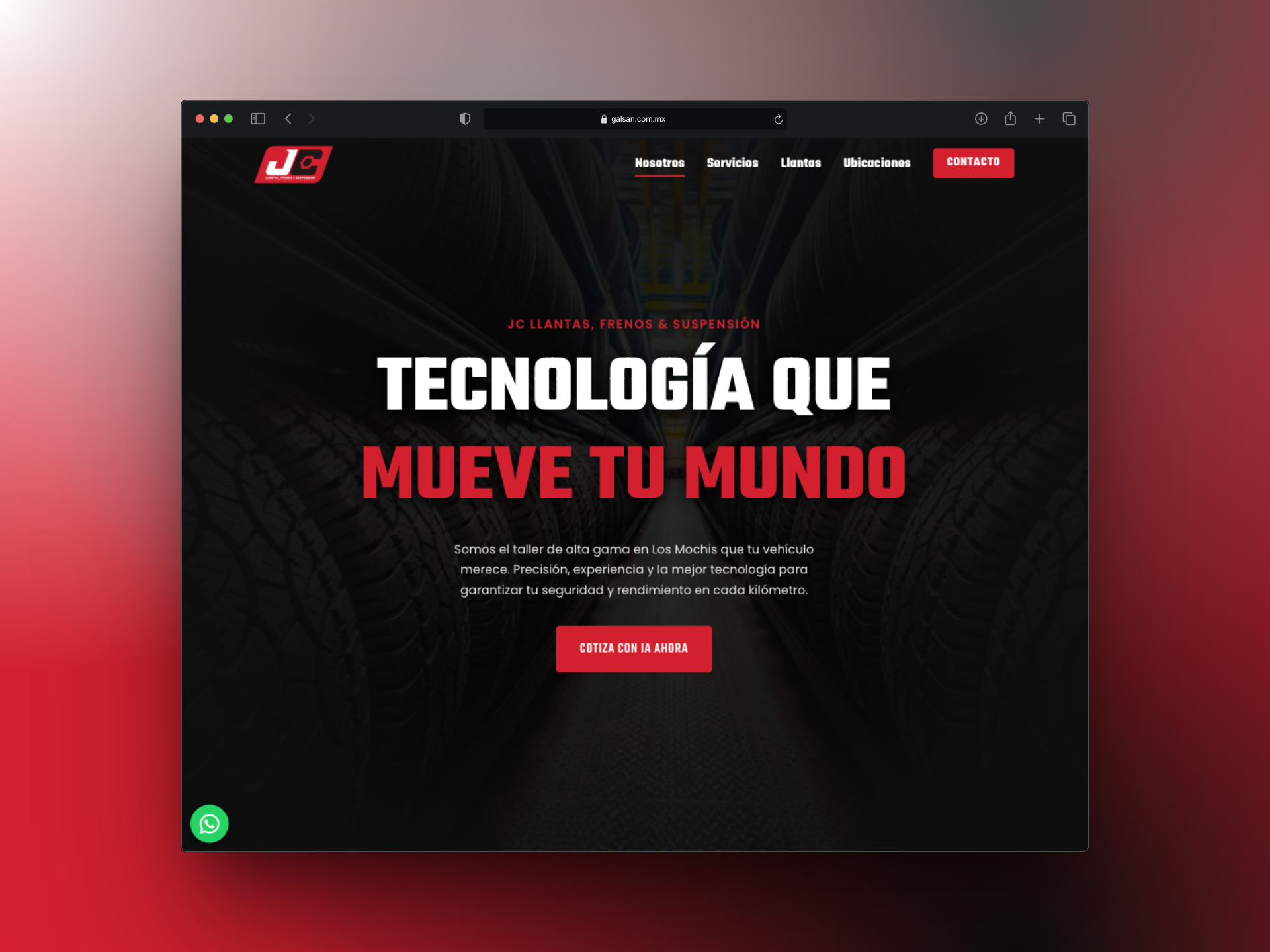Catálogo digital desarrollado para JC Llantas